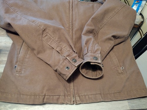 Vintage Harley Davidson Chore Work Jacket Detroit Blanket Lined Canvas Size M - Picture 7 of 8