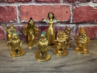 RARE VINTAGE HUDSON PEWTER DISNEY SNOW WHITE & THE 7 DWARFS FIGURINES DISNEY CO.