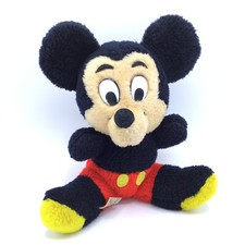 Mickey Mouse Vintage Plush Stuffed Animal 1970s Walt Disney Products - 7 Inch