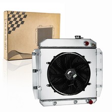4row Aluminum Radiatorshroud Fan Fit 1955-59 Chevy Truck Pickup Ls Engine Swap