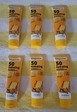 5 NEW Walgreens Sunscreen SPF50 HYDRATING 3fl oz. ea. 5 TSA TRAVEL SIZE tubes 