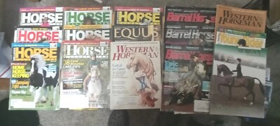Horse Illustrated/Barrel Rider/Western Horseman Etc. Magazines Lot of 15 Issues
