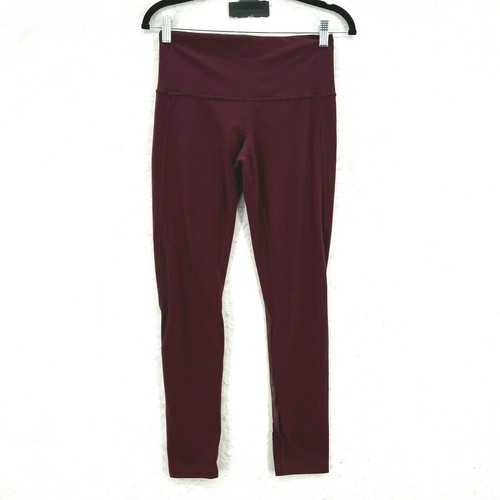 lululemon burgundy mesh leggings