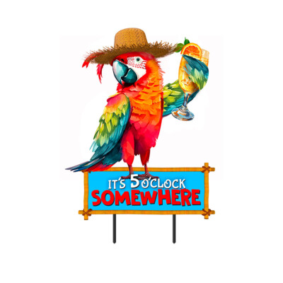 Briarwood Lane Sunset Parrot Metal Art