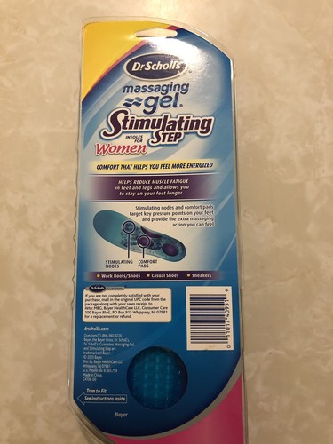 Dr. Scholl's Massaging Gel Stimulating Step Insoles, Women's, Size 6 - 10 - Picture 2 of 2