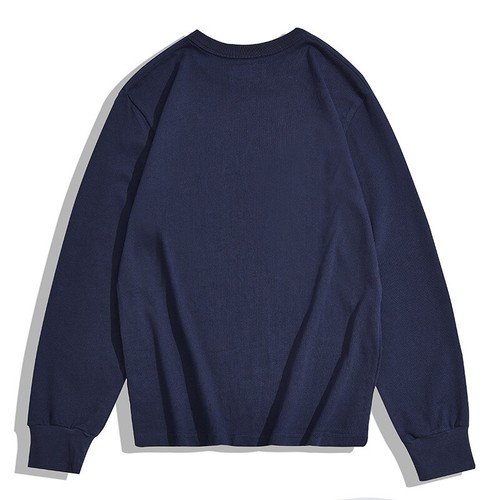Spring Men Thicken Solid Color Long sleeve T-shirt Casual Cotton Primer Shirt - Picture 15 of 21