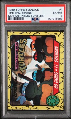 1989 Topps Teenage Mutant Ninja Turtles The Epic Begins #1 PSA 6 EX-MT TMNT