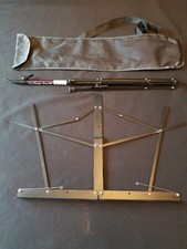 On Stage SM7122BB Folding Music Stand with Carrying Bag, Black