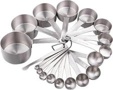 Measuring Cups and Spoons Set, Stainless Steel Measuring Cups and Spoons,