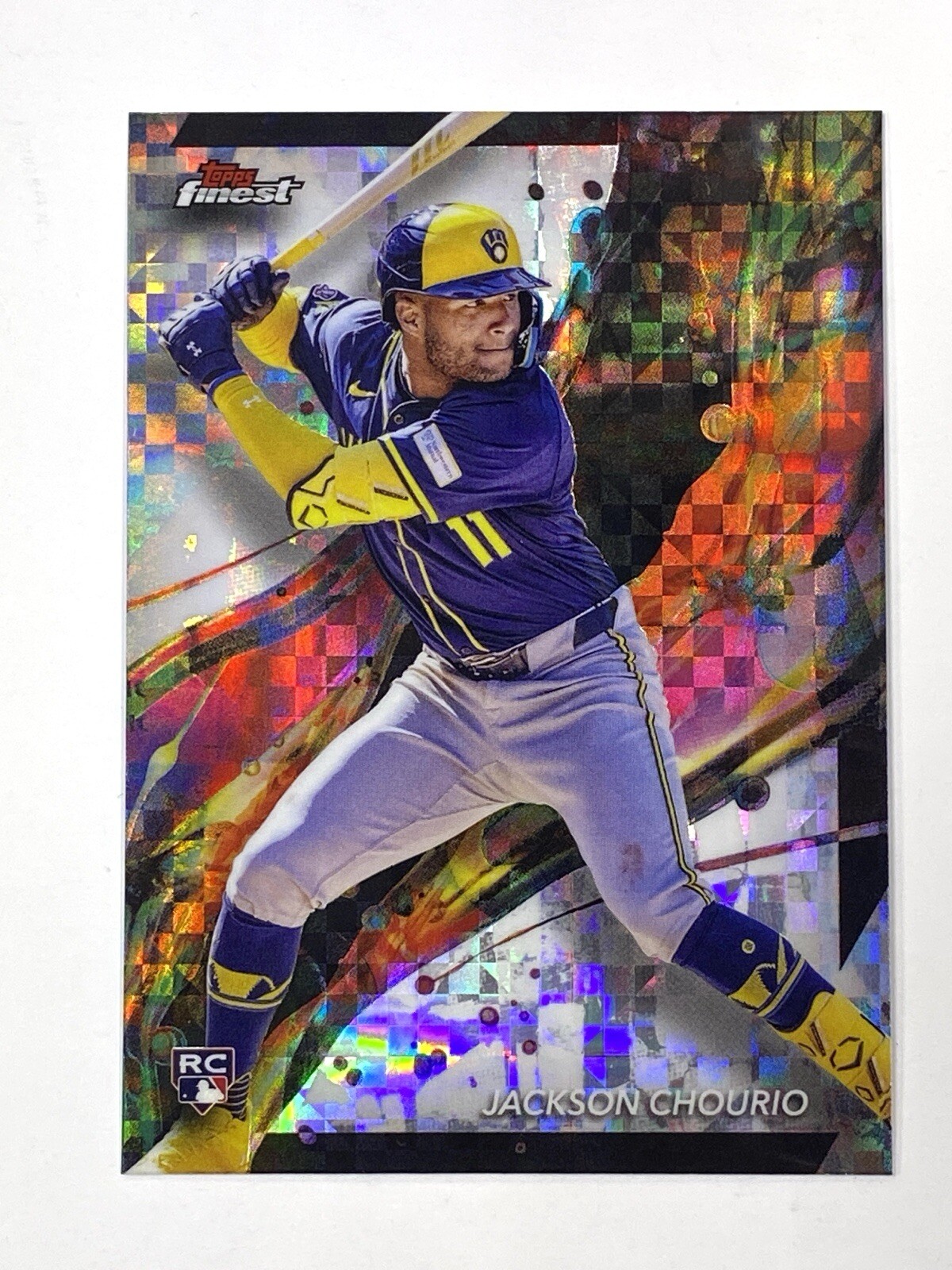 2024 TOPPS FINEST JACKSON CHOURIO ROOKIE X-FRACTOR SP #11 MILWAUKEE BREWERS