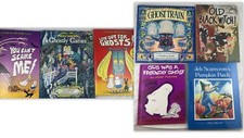 Lot of 7 Hardbound Halloween Childrens Books Ghost Witch Glow In The Dark 