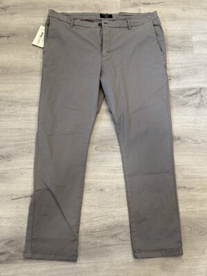NWT Matchstick Chino Pants Argus Men's 4XL/40 Gray Straight Leg Baggy Fit