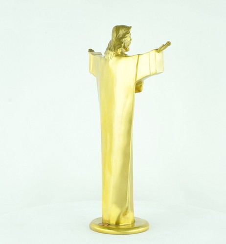 Bronze Art Deco Style Art Nouveau Style Jesus Christ Sculpture Statue - Picture 9 of 12