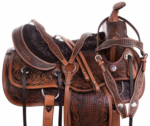 Premium Cowhide Western Leather Horse Saddle for Trail Pleasure Riding - Picture 7 of 7