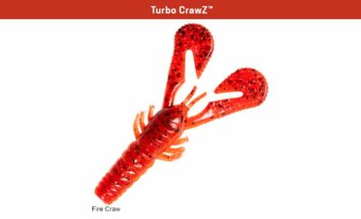 Z-Man Turbo CrawZ 4'' - Fire Craw - 6 Pack Soft Plastic TCRAW4-370 Crawdad