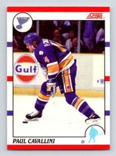 1990-91 Score Canadian Hockey #185 Paul Cavallini NHL  Blues