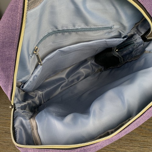UGrace Backpack Laptop Travel ~ USB Charging Port Purple Canvas Water Resistant. - Picture 9 of 14