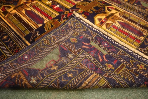 COLLECTORS' ITEM Vintage Deer Pattern Pictorial Nomadic Tribal Belouch Carpet - Picture 9 of 11