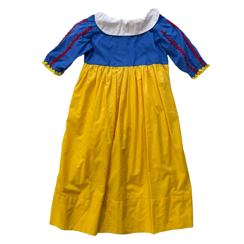 Vintage Little Girl Medium Hand Sewn Snow White Princess Halloween Costume Dress - Image 2 of 4