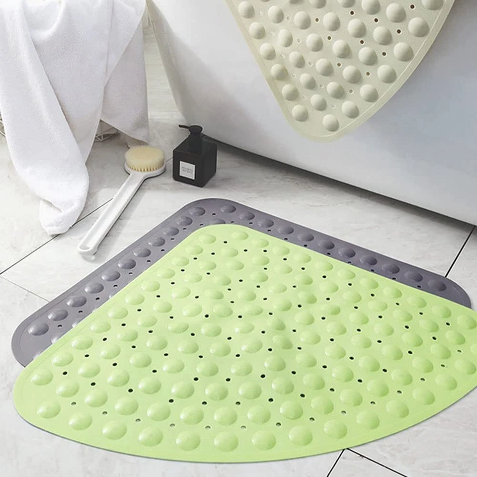 Sektor Tapis de douche d'angle antidérapant en caoutchouc avec ventouses pour... - Photo 4/4