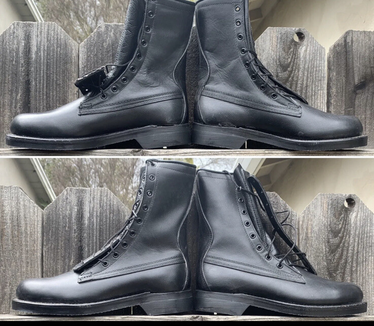 Vintage Addison Shoe Company Boots Combat Military Steel Toe