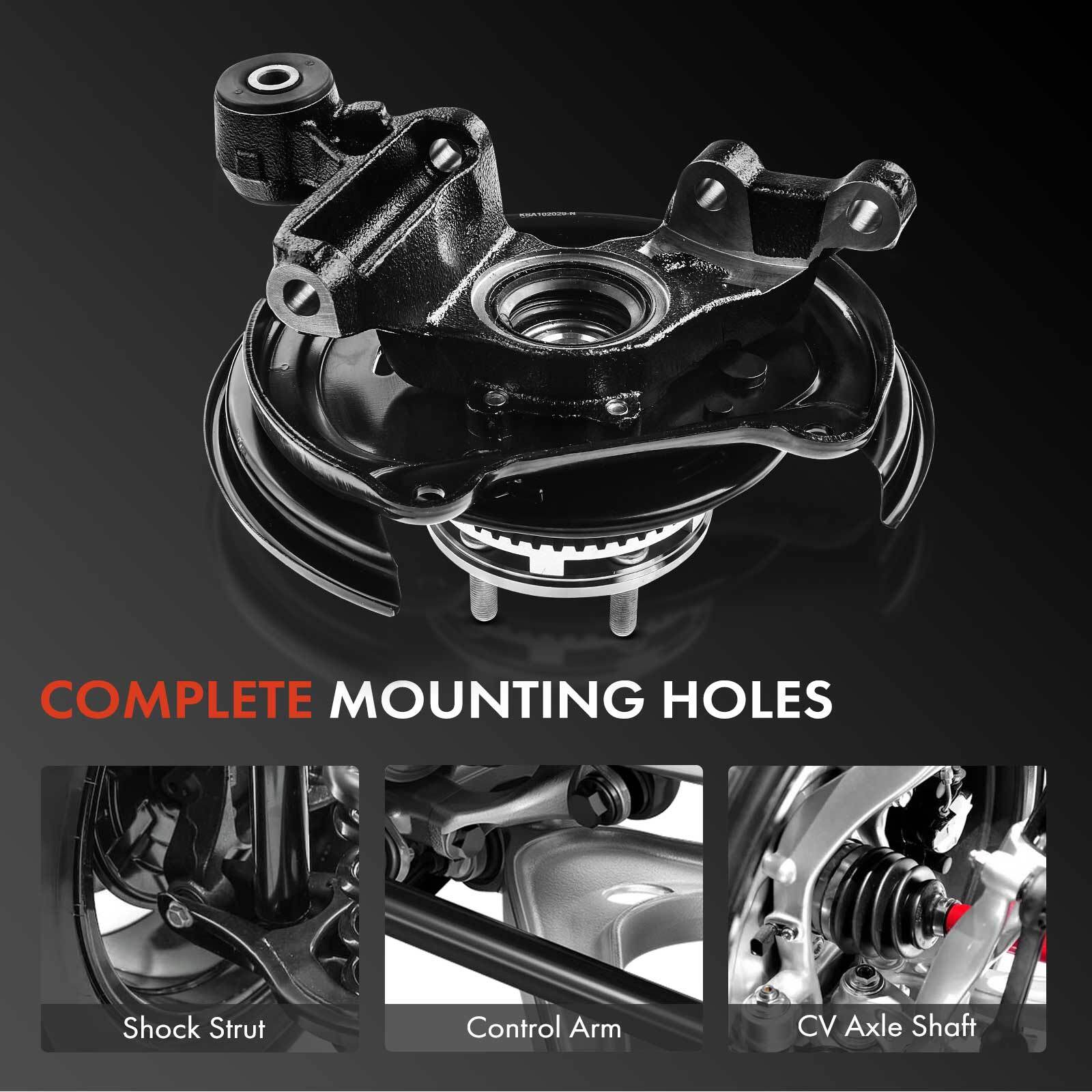 Rear L&R Steering Knuckle & Wheel Hub Bearing Assembly for Subaru Forester 01-08