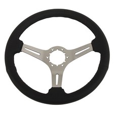 Corvette C3 Steering Wheel Black Leather Satin 3 Spoke 1968-1982 Corvette C3 Steering Wheel Black Leather Satin 3 Spoke 1968-1982