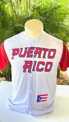 Puerto Rico Boricua PR Flag Children Kids Baseball Jersey Shirt Sizes - Picture 4 of 9