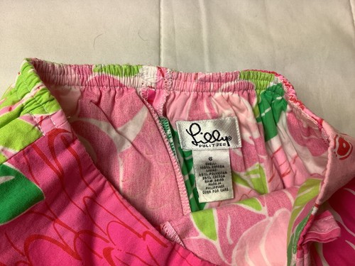 Lilly Pulitzer Vintage White Label Parrot Ports Of Caw Skort Girls Size 6 - Picture 3 of 9