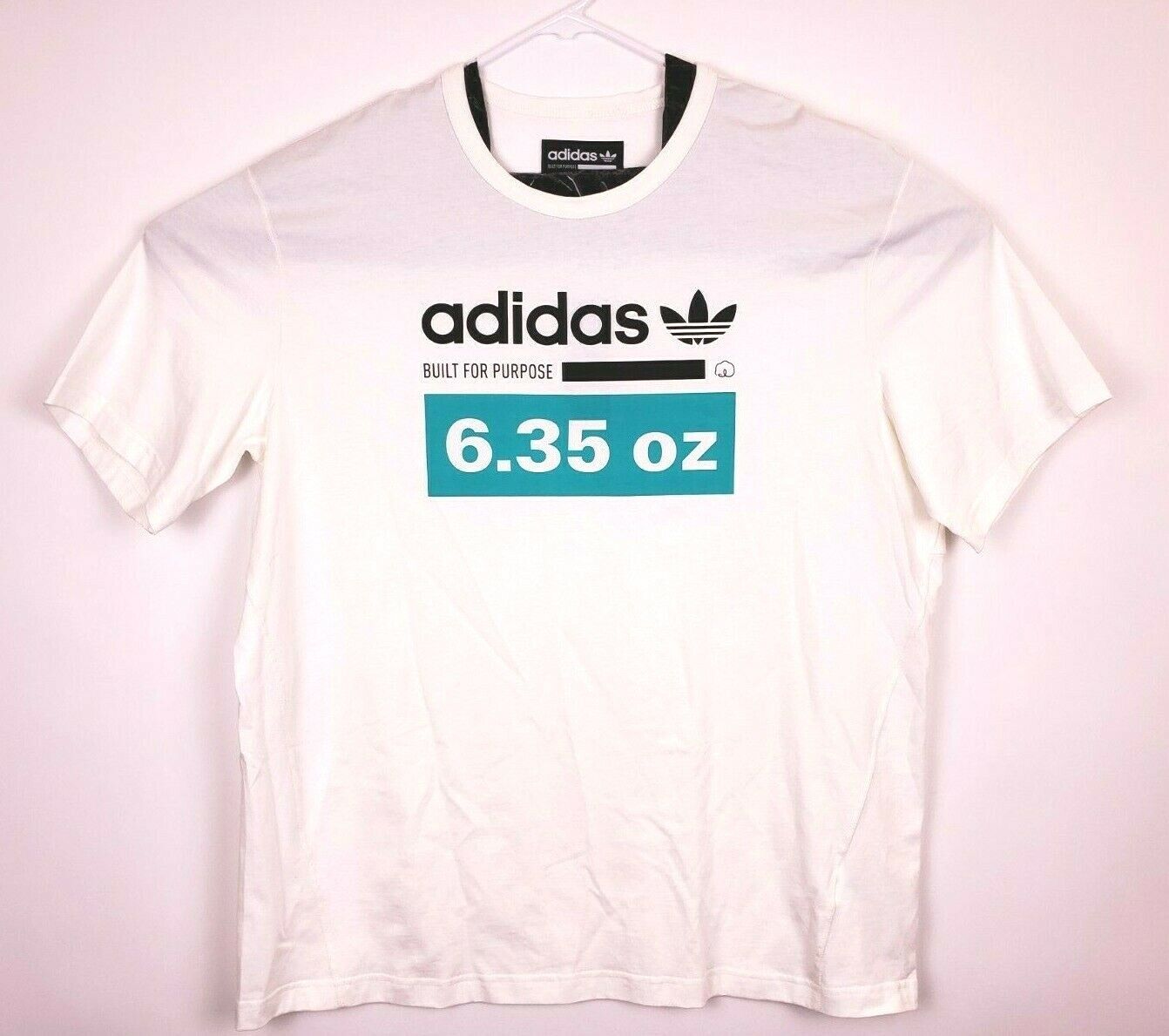 Anterior Mona Lisa apenas Adidas Originals Mens Size L Kaval White Turquoise Logo Graphic T Shirt  DH4973 | eBay