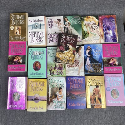 Stephanie Laurens Lot of 19 Paperback Romance Books, Ryder, Bride, Temptation...