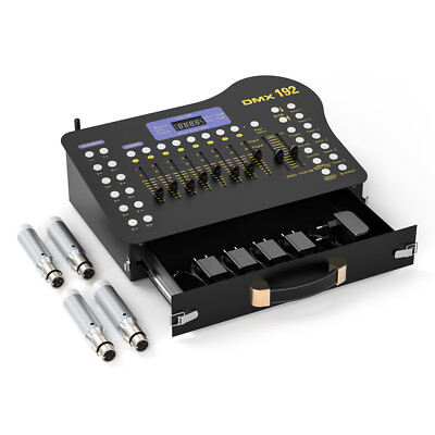 192 Channels DJ Stage DMX Controller Console 2.4G wireless transmitter 4Receiver