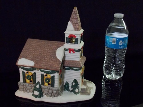 Snow Flake Falls 2002 iluminado por Navidad Church Village House edición limitada - Imagen 6 de 12