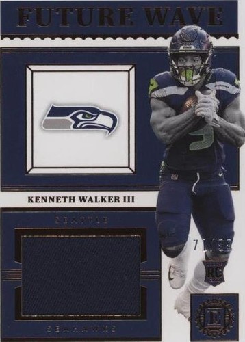 Kenneth Walker 22 Encased Rookie Notable Signatures GOLD On Card