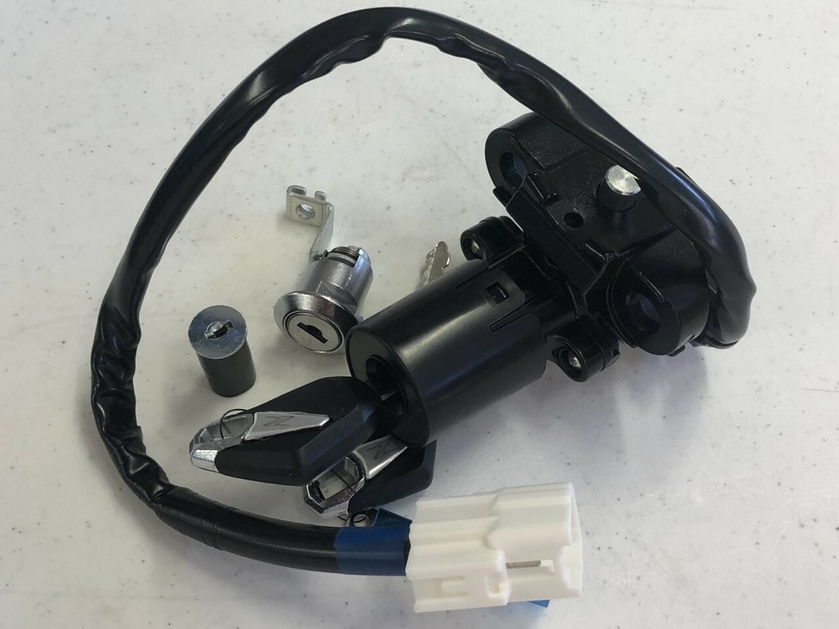 ぽっけ New KLZ and ZR1 Kawasaki OEM KEY SWITCH-ASSY (3) LOCKS PN 27048