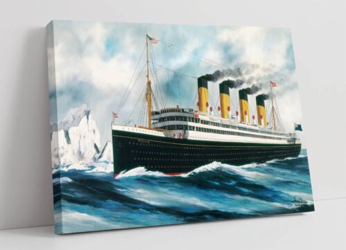 HARRY J. JANSEN, THE STEAMSHIP TITANIC -CANVAS WALL ARTWORK PICTURE PRINT - Picture 1 of 2