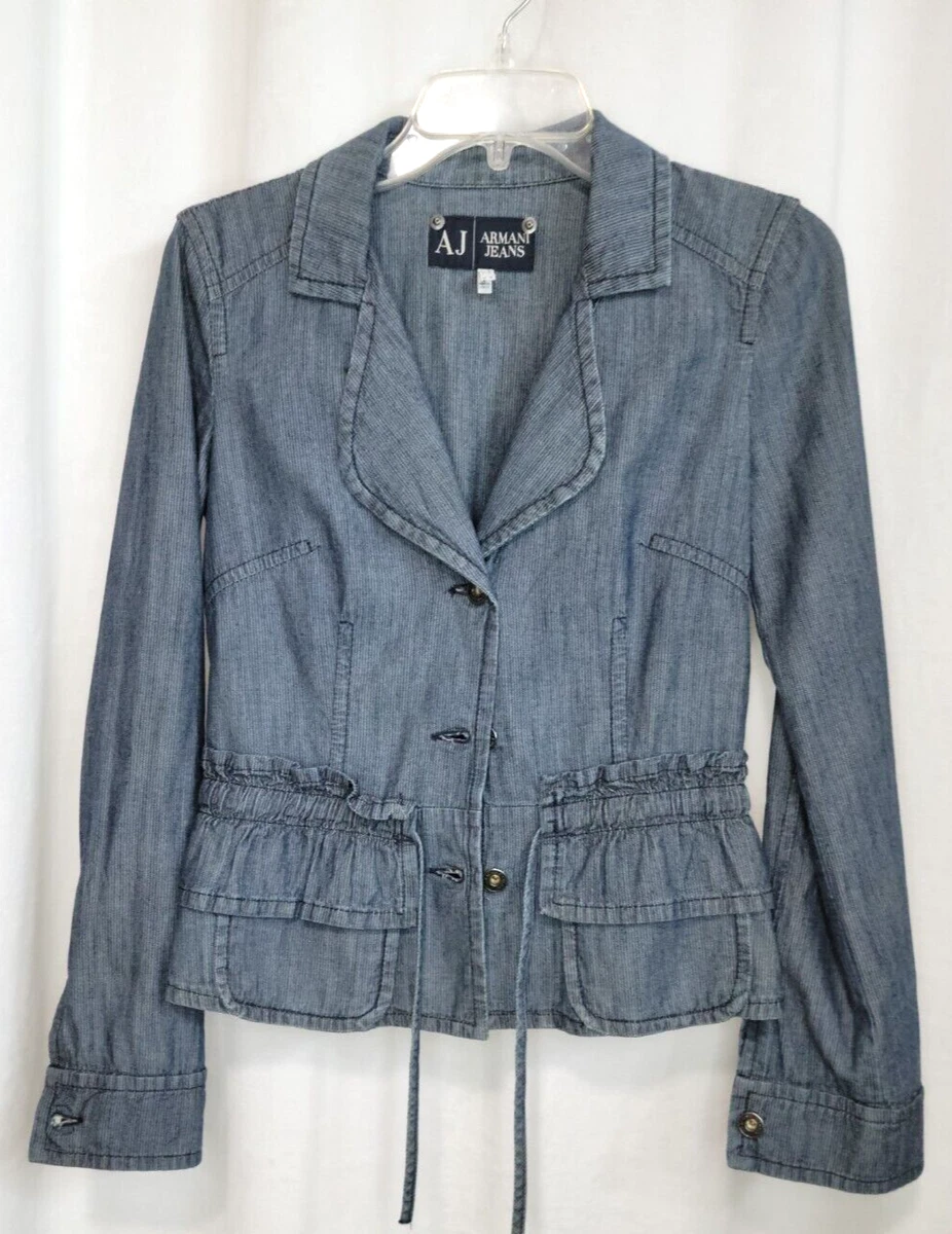 Armani denim jacket clearance ladies