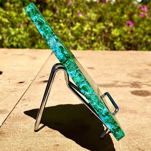 298G Natural peacock stone silicon peacock hand polished sheet - 第 8/12 張圖片