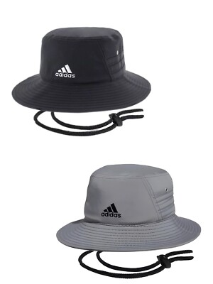 adidas Aeroready Unisex Victory UPF 50+ Bucket Hat, NEW Black or Grey OSFM
