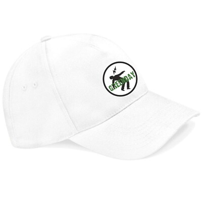 Green Day Punk Rock Music Logo Weiße Baseball Cap Baseballcap - K100 -Weiß