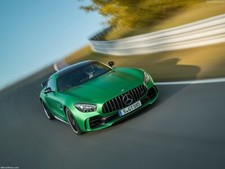 Cars mercedes benz amg gt r coupe green Desk Mat Stitched