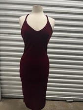 Fashionnova Burgundy Sz L dress