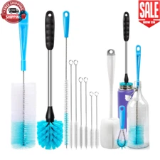 9PCS Bottle Brush Pipe Cleaning Kit Bong Brushes Water Bubbler Hose Tips Cleaner