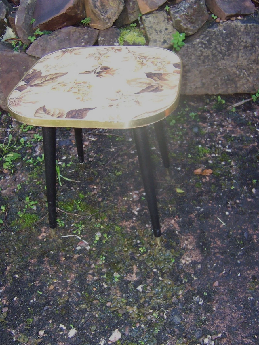 RETRO 12 INCH SQUARE 13 INCH HIGH FIBREGLASS TOP TABLE eBay