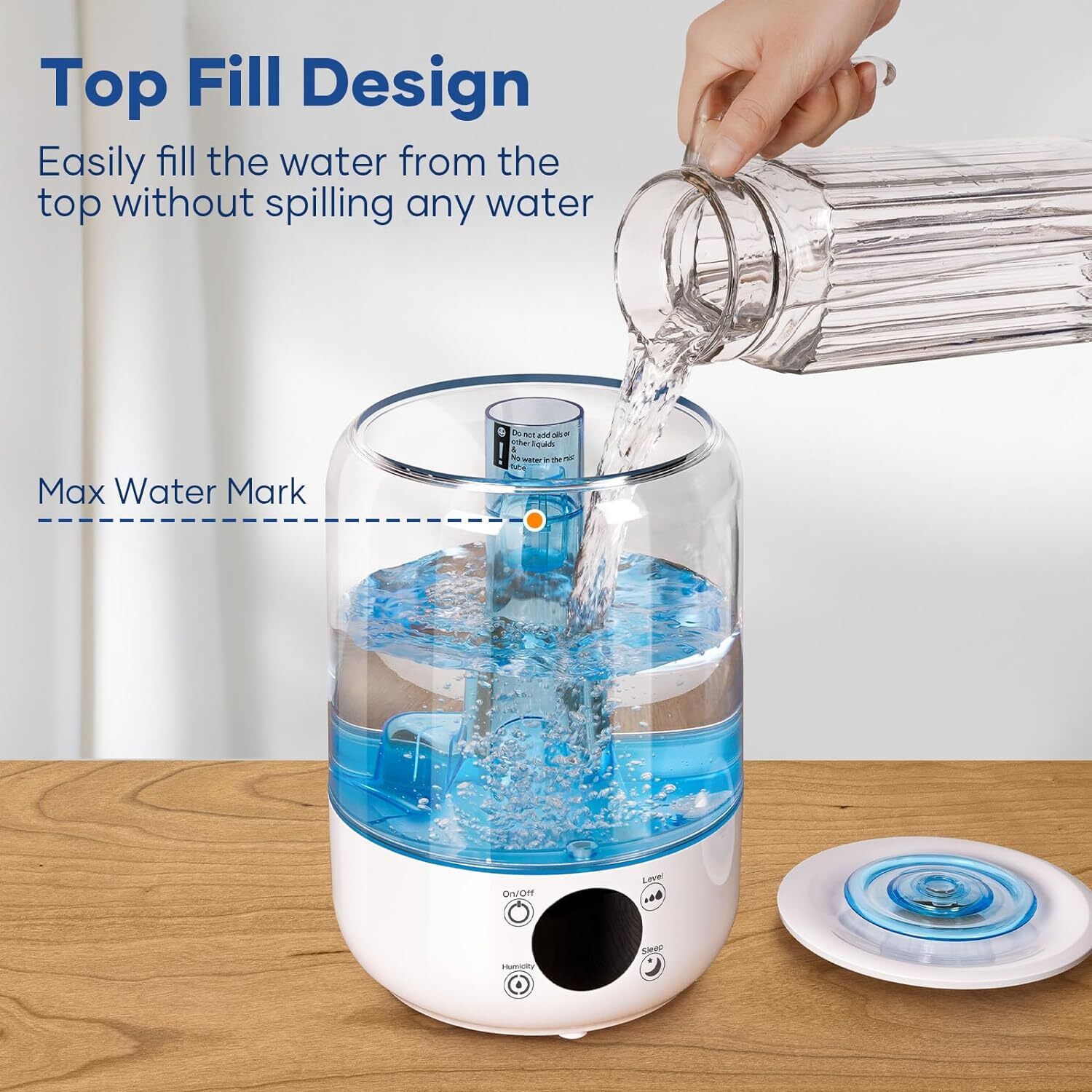 Humidifiers for Bedroom, 3L Ultrasonic Cool Mist Humidifiers for Home
