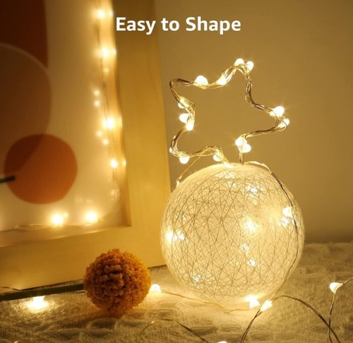 USB LED Micro Rice Wire Copper String Party Fairy Lights 2m 5m 10m 20m Christmas - Picture 9 of 18