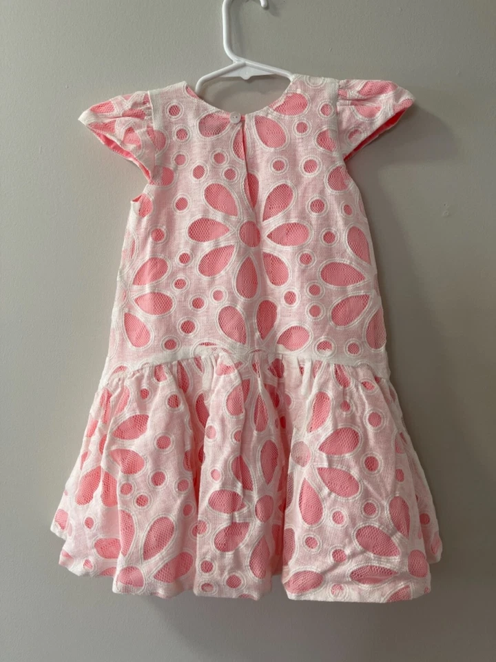 VESTIDO G018 NUEVO SIN ETIQUETAS HALABALOO NIÑA LAZO FLOR TALLA 4 Foto 2 de 4