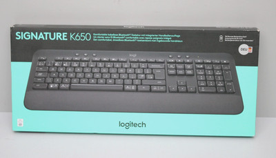 Logitech Signature K650 Kabellos Bluetooth -Tastatur QWERTZ Deutsch Graphit NEU