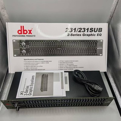 DBX 231/231SUB/231S Dual 31 Band Graphic Equalizer Pro Audio Rack Mount EQ w/ US