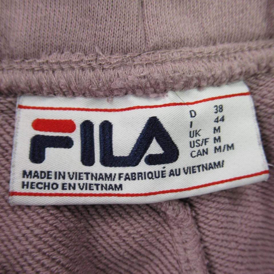 Pantalones deportivos Fila para mujer sudaderas medianas cintura elástica cordón rosa Foto 3 de 4
